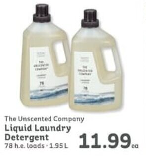 IGA The Unscented Company Liquid Laundry Detergent 78 h.e. loads 1.95L offer