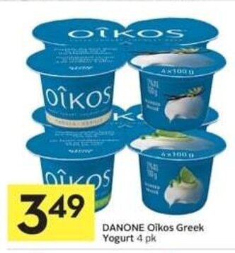 IGA DANONE Oikos Greek Yogurt 4 pk offer