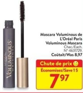 Walmart L'Oréal Paris Voluminous Mascara offer