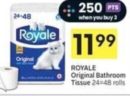 IGA ROYALE Original Bathroom Tissue 24-48 rolls offer