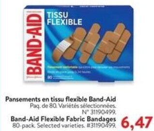 Walmart BAND-AID FLEXIBLE Fabric Bandages offer