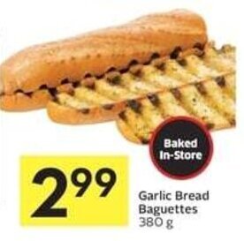 IGA Garlic Bread Baguettes 380 g offer