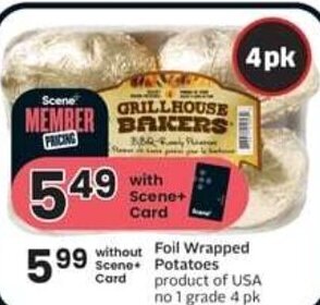 IGA Foil Wrapped Potatoes offer