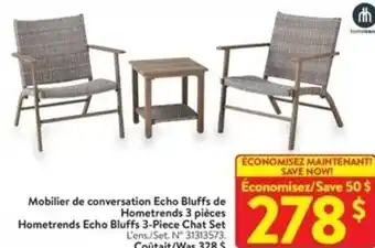 Walmart Hometrends Echo Bluffs 3-Piece Chat Set offer