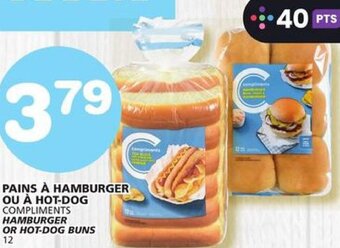 IGA COMPLIMENTS HAMBURGER OR HOT-DOG BUNS 12 offer