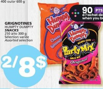 IGA HUMPTY DUMPTY SNACKS 250 to 300g offer