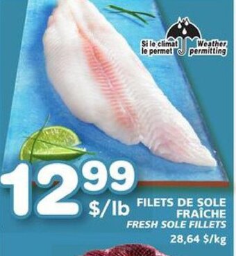IGA FRESH Sole Fillets offer