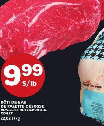 IGA BONELESS BOTTOM BLADE ROAST offer