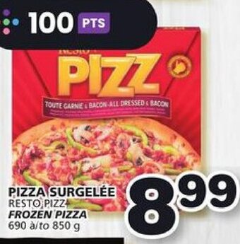 IGA RESTO PIZZ FROZEN PIZZA 690 to 850 g offer
