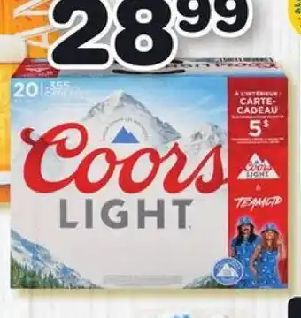 IGA COORS LIGHT ORIGINAL DRAUGHT BEER 20 X 355ML offer