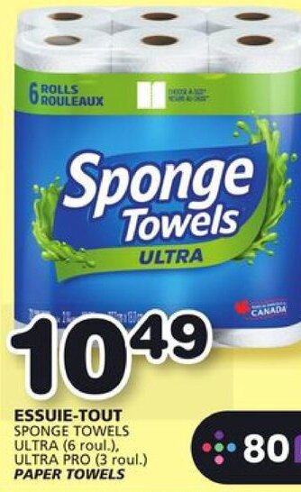 IGA Sponge Towels Ultra Pro Paper Towels offer