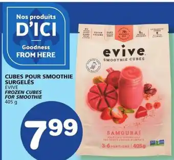 IGA Evive FROZEN CUBES FOR SMOOTHIE 405g offer
