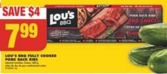 No Frills LOU'S BBQ FULLY COOKED PORK BACK RIBS offer