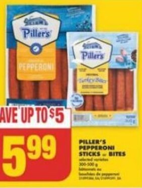 No Frills PILLER'S PEPPERONI STICKS BITES offer