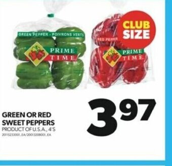 Real Canadian Superstore GREEN OR RED SWEET PEPPERS 4'S offer