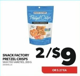 Real Canadian Superstore SNACK FACTORY PRETZEL CRISPS 200 G offer