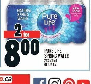 Metro PURE LIFE SPRING WATER offer