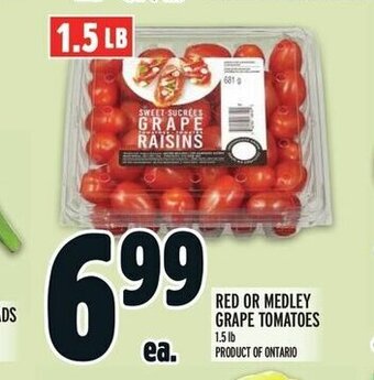 Metro RED OR MEDLEY GRAPE TOMATOES offer