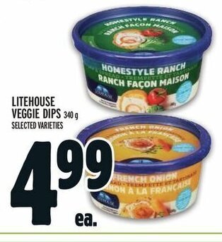 Metro LITEHOUSE VEGGIE DIPS 340 g offer