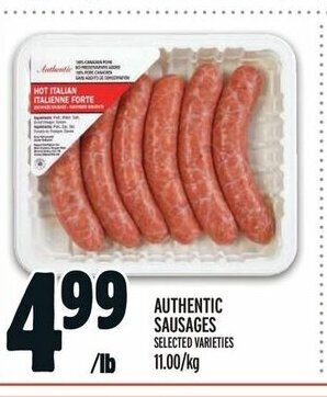 Metro AUTHENTIC SAUSAGES offer