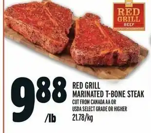Metro RED GRILL MARINATED T-BONE STEAK offer