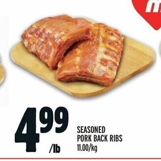 Metro SEASONED PORK BACK RIBS offer