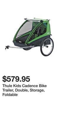 Sport Chek Thule kids cadence bike trailer, double, storage, foldable offer