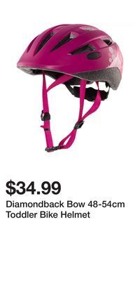 Sport Chek Diamondback bow 48-54cm toddler bike helmet offer