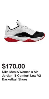 Sport Chek Nike men's/women's air jordan 11 comfort low v2 basketball shoes offer
