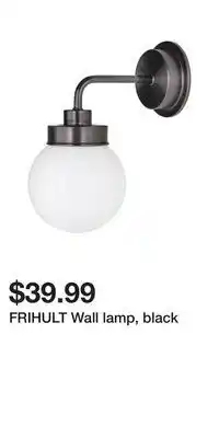 IKEA Frihult wall lamp, black offer