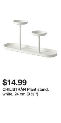IKEA Chilistrån plant stand, white, 24 cm (9 ½ ) offer