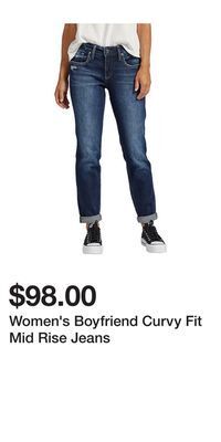 Mark's Women's boyfriend curvy fit mid rise jeans offer