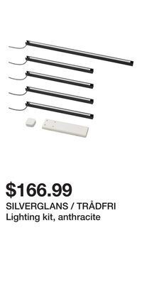 IKEA Silverglans / trådfri lighting kit, anthracite offer