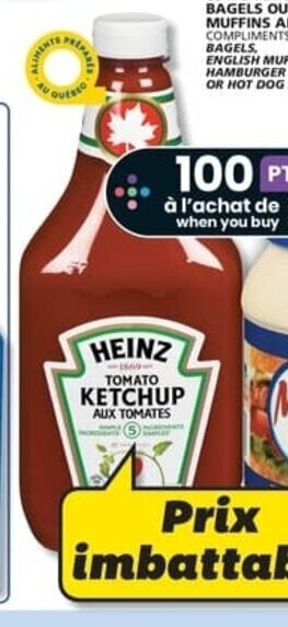 IGA HEINZ KETCHUP AUX TOMATES offer