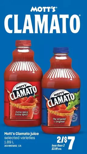 Loblaws Mott's clamato juice offer