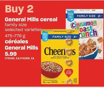 Valu-mart General mills cereal offer