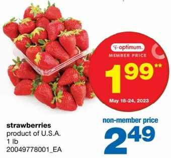 Wholesale Club Strawberries offer