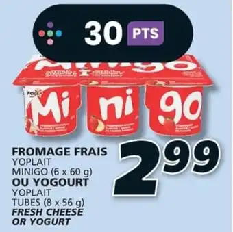 IGA FROMAGE FRAIS YOPLAIT MINIGO (6 x 60 g) offer