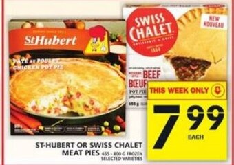 Food Basics St-hubert or swiss chalet meat pies offer