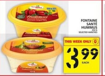 Food Basics Fontaine sante hummus offer