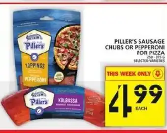 Food Basics Piller's sausage chubs offer