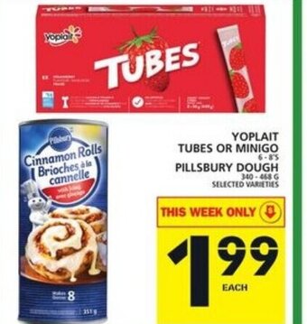 Food Basics Yoplait tubes or minigo offer