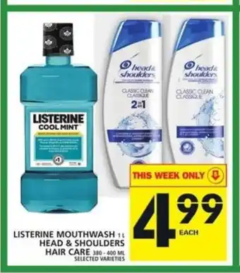 Food Basics Listerine mouthwash head offer