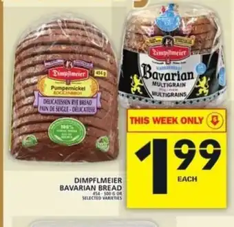 Food Basics Dimpflmeier bavarian bread offer