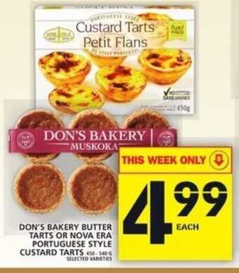 Food Basics Don's bakery butter tarts offer