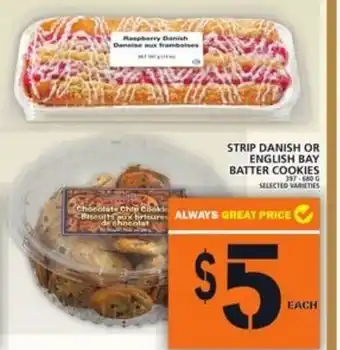 Food Basics Strip danish or english bay batter cookies offer