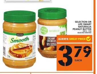 Food Basics Selection or life smart naturalia peanut butter offer