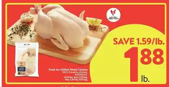 Walmart Fresh air-chilled whole chicken offer
