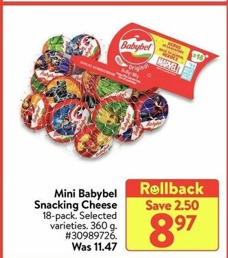 Walmart Mini babybel snacking cheese offer