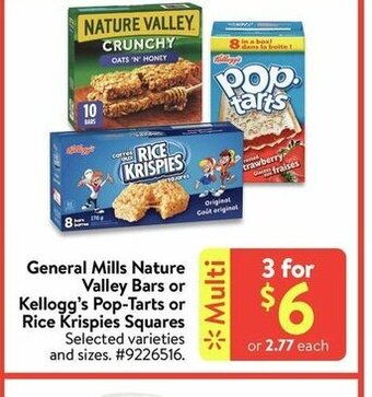 Walmart General mills nature valley bars offer